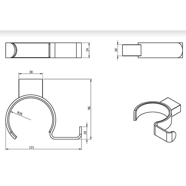 Держатель для фена и выпрямителя волос Langberger 28091A