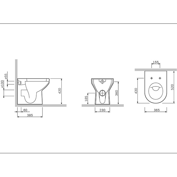 Унитаз Spirit V2.0 AM PM C538607SC