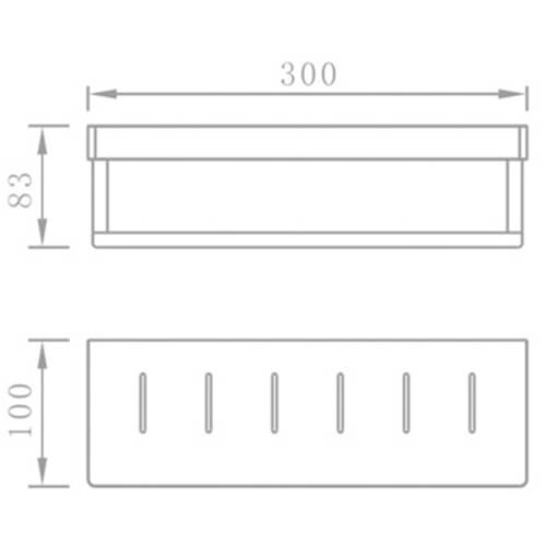 Полка с полотенцедержателем AVS S8300304 30 см, хром