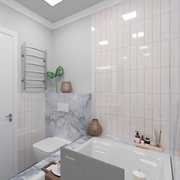 Плитка керамическая 60x30 глянцевая white Luken DUAL GRES