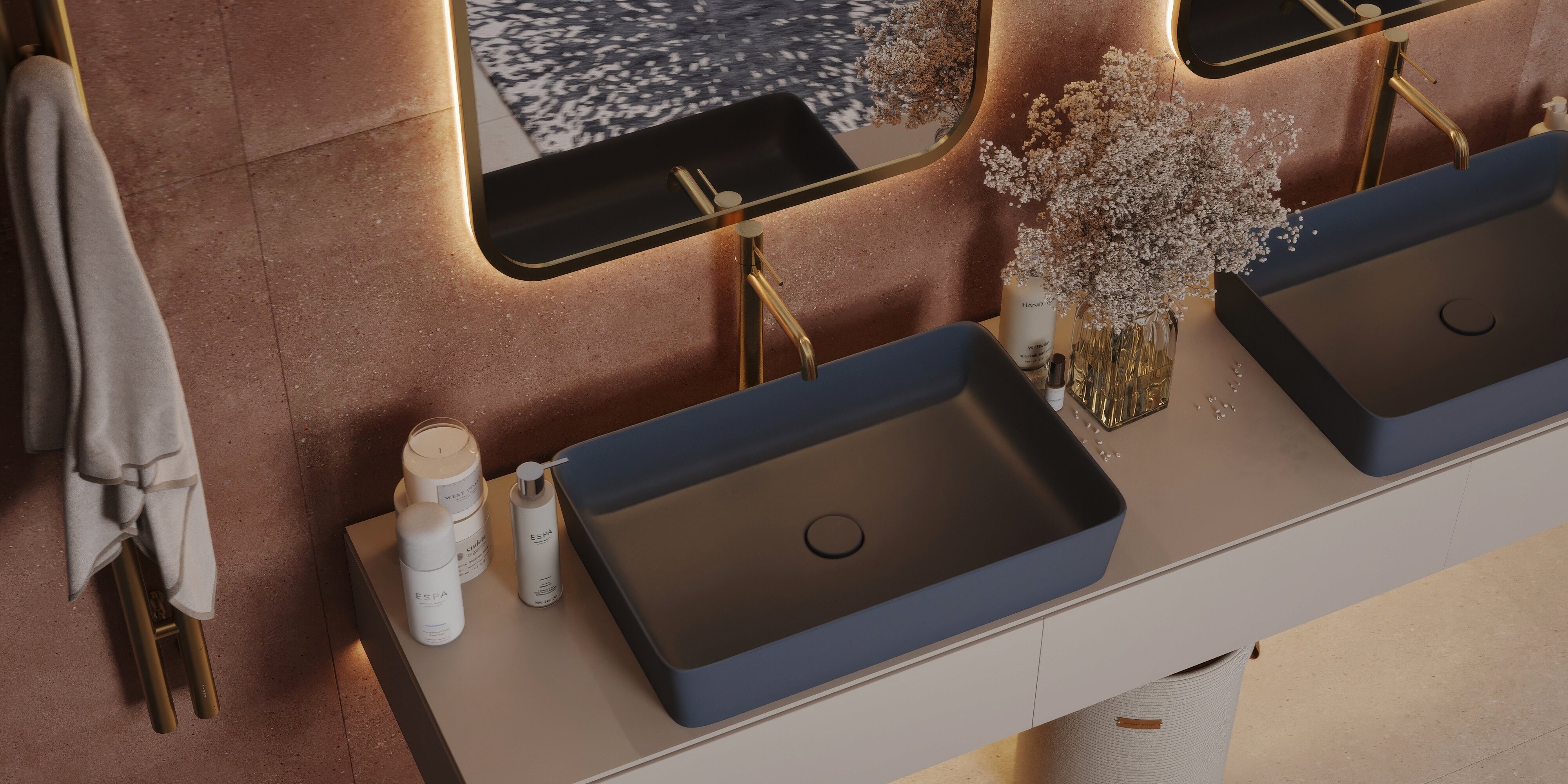 Просторный мастер-санузел в частном доме (п. Тульский)