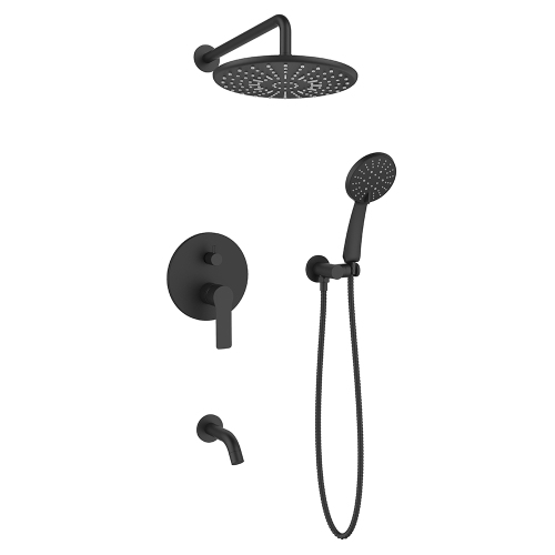 Душевая система скрытого монтажа 7в1 Singapore Black ESKO