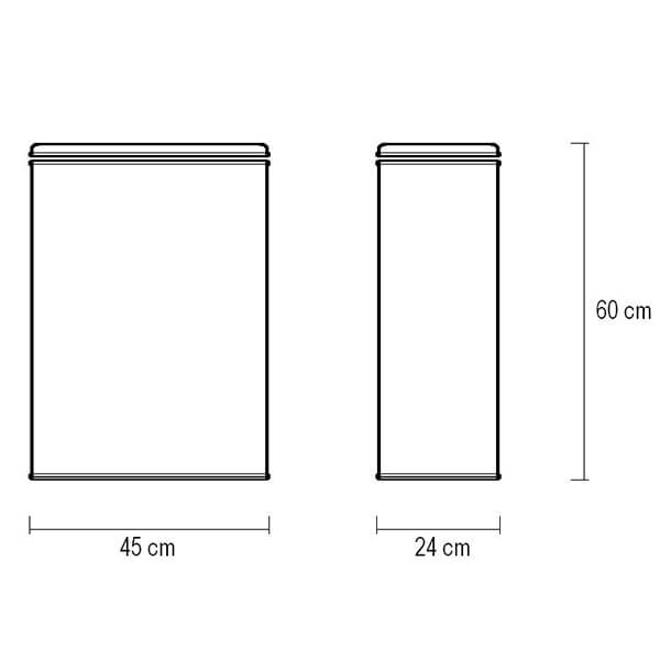 Корзина для белья AVS Mand Plus, 45x25 см, шоколад/хром, с микролифтом