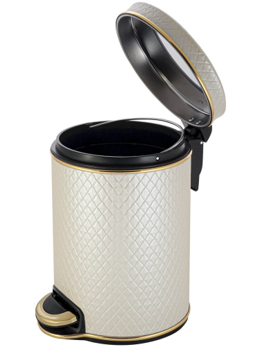 Ведро для мусора бежевое 5 л GERALIS V-NCLG-B