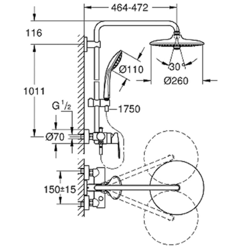 Душевая система Euphoria Grohe 27473001
