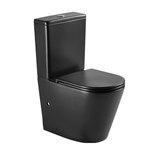 Унитаз-компакт AVS Фотон безободковый, черный матовый