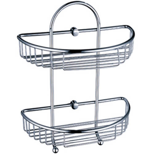 Полка AVS 880329 2-х ярусная, хром