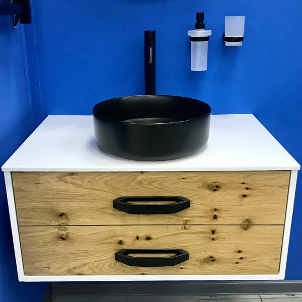 Раковина AVS Джули 36х36 черная матовая