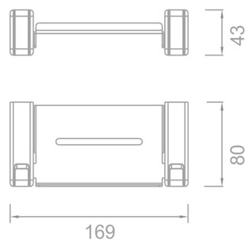 Мыльница подвесная AVS F83107 хром
