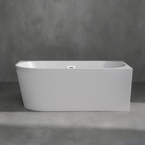 Акриловая ванна AVS Селена 150x75 R белая рифленая с донным клапаном