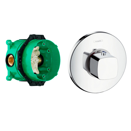 Термостат для душа Hansgrohe Ecostat Highflow 31571000+01800180 хром