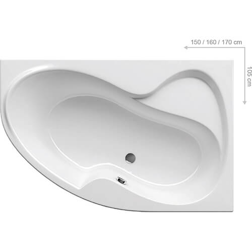 Акриловая ванна Rosa II 150х105 R Ravak CJ21000000