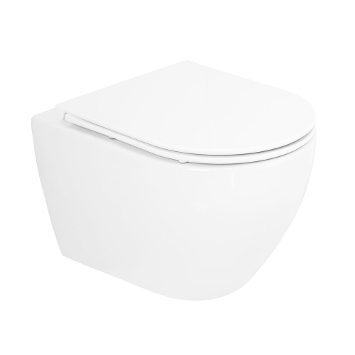 Унитаз подвесной Cezares Stylus-Tor CZR-6601-TH-TOR+CZR-870-SC безободковый, белый