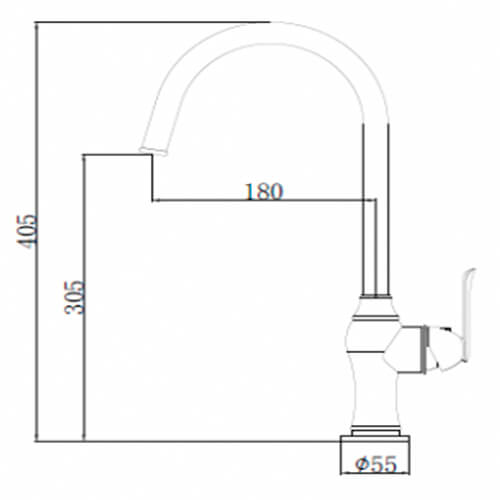 Смеситель для кухни Kitchen collection LB115002 ch хром