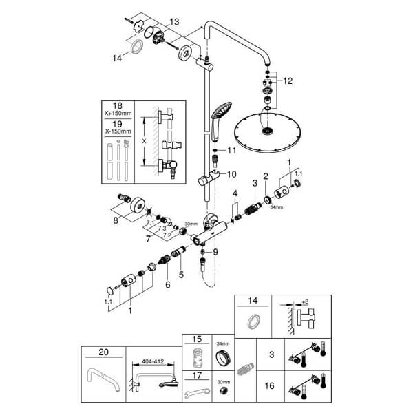 Душевая стойка Euphoria Grohe 26075000