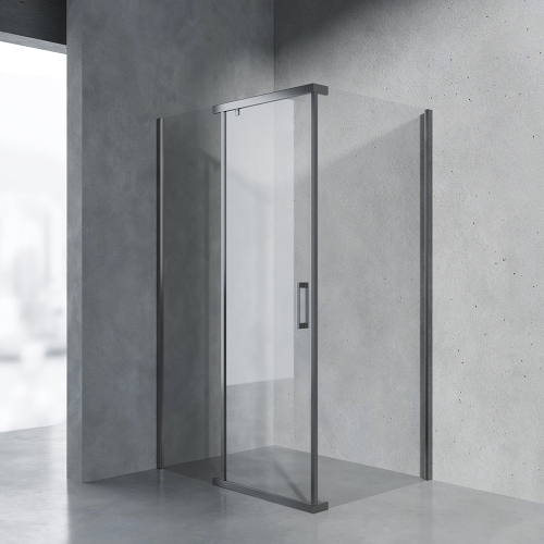 Душевой уголок AVS Фаворит 120x90 см профиль оружейная сталь, стекло прозрачное