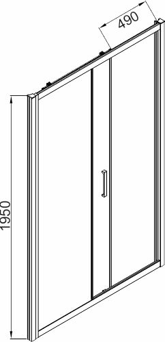 Душевая дверь в нишу AVS Квант 120 профиль белый матовый, стекло прозрачное