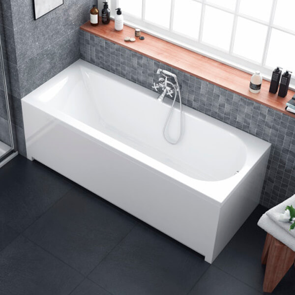 Акриловая ванна Excellent Aurum 170x70 белая, с каркасом