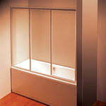 Шторка на ванну Ravak Supernova 180 профиль белый, стекло матовое