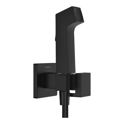 Гигиенический душ со смесителем Hansgrohe Ecosmart+ 29233670 С ВНУТРЕННЕЙ ЧАСТЬЮ, черный матовый
