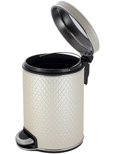 Ведро для мусора бежевое 5 л GERALIS V-NCLH-B