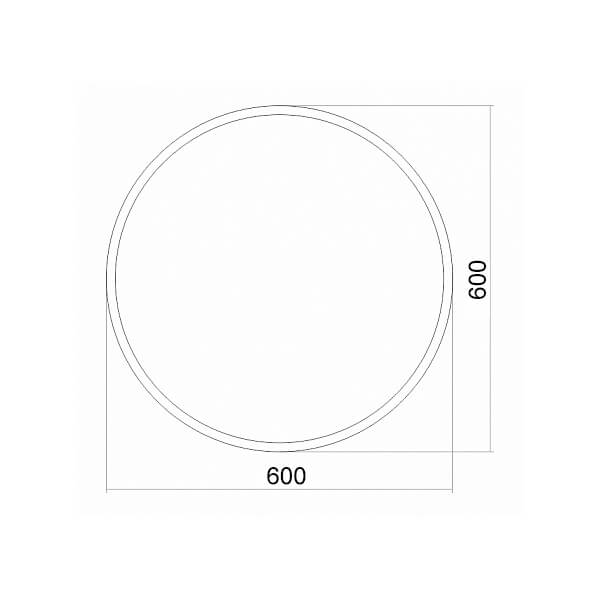 Зеркало AVS Манхэттен 60 см, белое