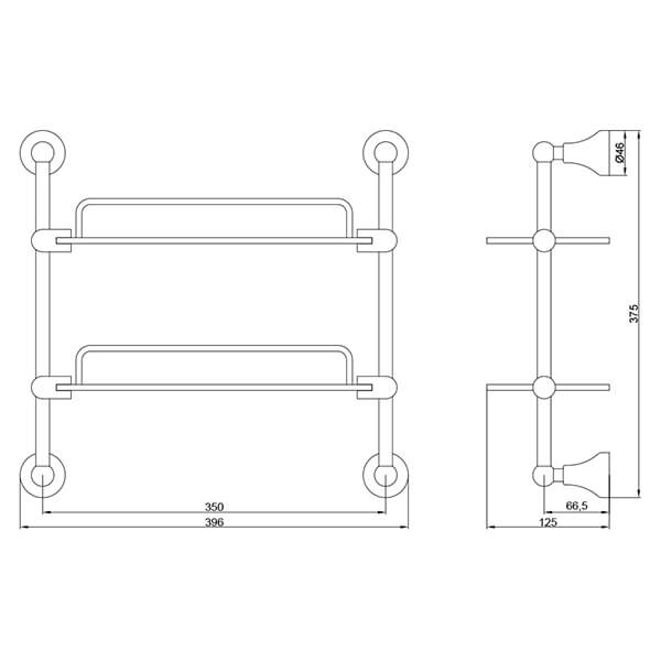 Полка 35 см Gialetta Veragio VR.GIL-6412.BR
