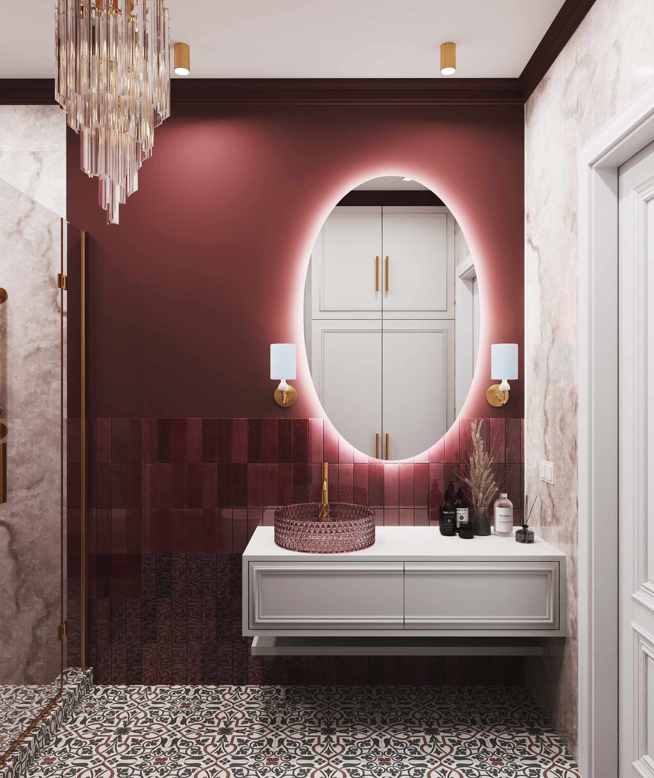 Интерьер санузла из дизайн проекта "ЖК Новый горизонт"