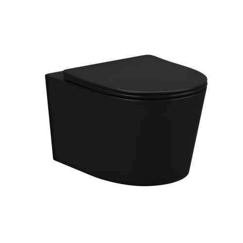 Унитаз подвесной AVS Спектр безободковый, черный матовый