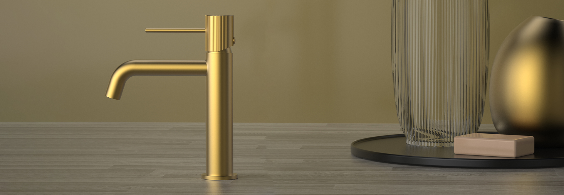 Сантехника в цвете брашированное золото