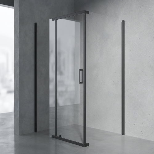 Душевой уголок AVS Фаворит 120x90 профиль черный матовый, стекло прозрачное