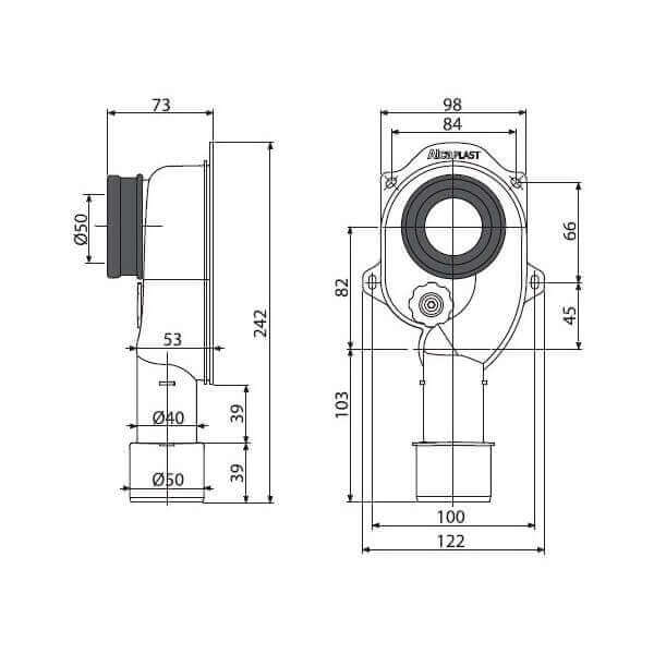 Сифон для писсуара Alcaplast A45С
