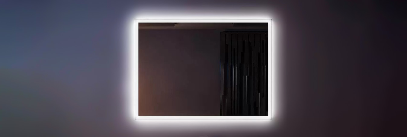 Зеркало сенсорное с антипаром Прямоугольное зеркало