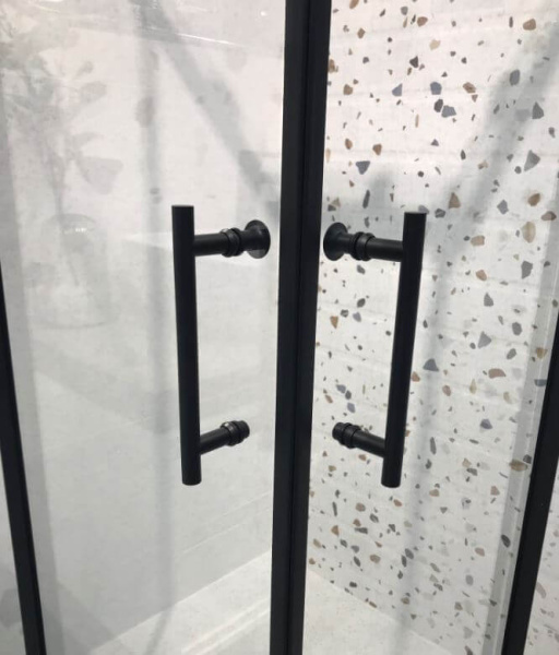 Душевой уголок Cezares Eco ECO-O-A-2-90-C-NERO 90x90 профиль черный, прозрачное стекло