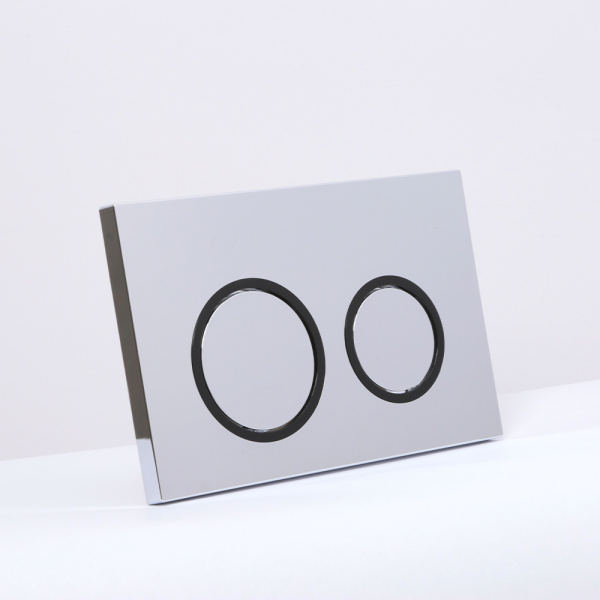 Клавиша смыва AVS хром / черная, для узкой и низкой инсталляции