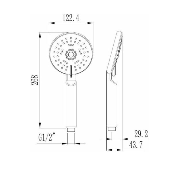 Душевая лейка ESKO SPL1105 хром