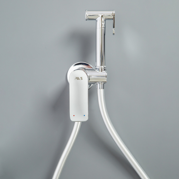 Гигиенический душ со смесителем AVS Basic хром