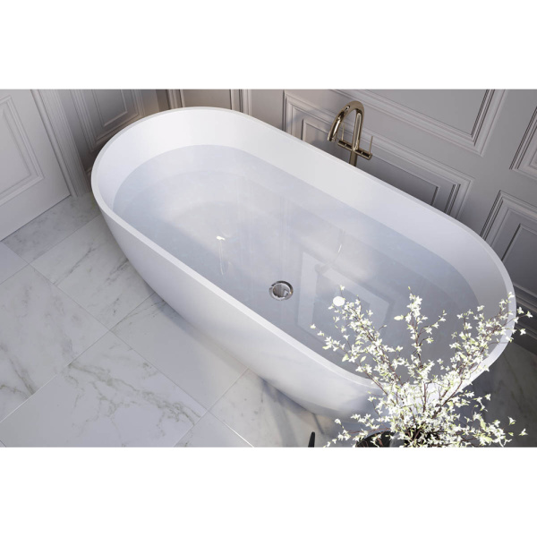 Ванна из искусственного камня HOLBI Venus 170x80 белая матовая