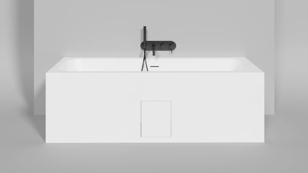 Ванна из искусственного камня Salini Ornella Axis Kit S-Stone 180x80 белая, с ножками и донным клапаном