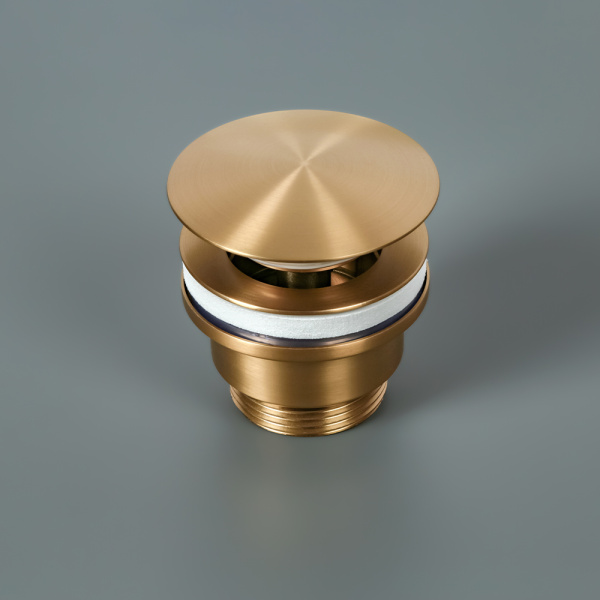 Донный клапан AVS универсальный, золото брашированное