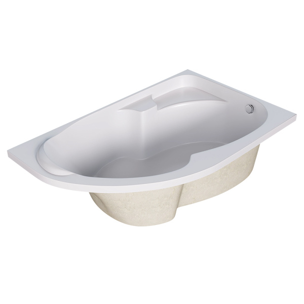 Акриловая ванна Marka One Diana 160x100 R белая, с каркасом и экраном