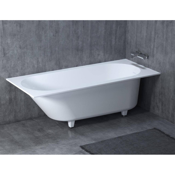 Ванна из искусственного камня Salini Ornella KIT S-Sense 170x75 белая матовая, с ножками