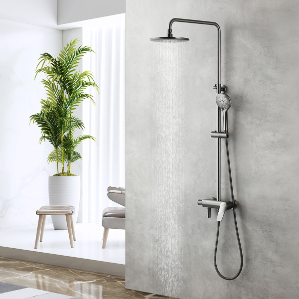 Душевая стойка Lemark Bronx LM3762GM графит