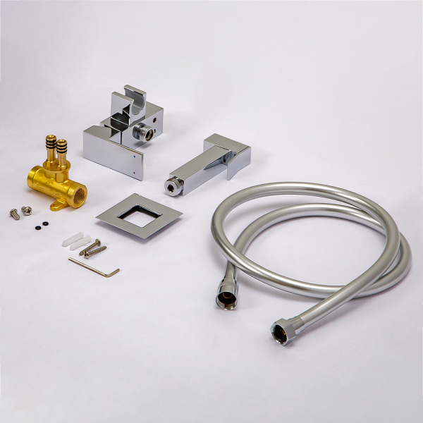 Гигиенический душ со смесителем AVS Cube хром