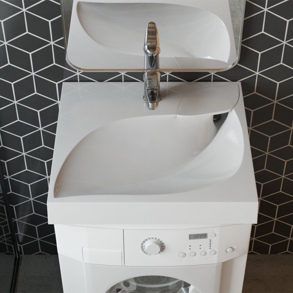 Раковина Madera List 4627173210546 60x54,5 белая с кронштейнами