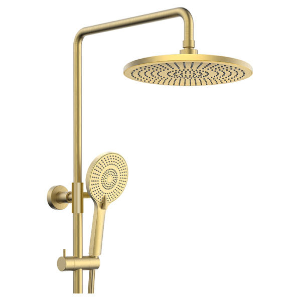 Душевая стойка с изливом AVS Elegant брашированное золото