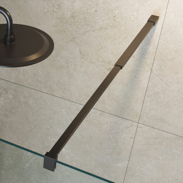 Душевая перегородка Cezares Liberta LIBERTA-L-1-95-C-NERO 95 профиль черный, прозрачное стекло