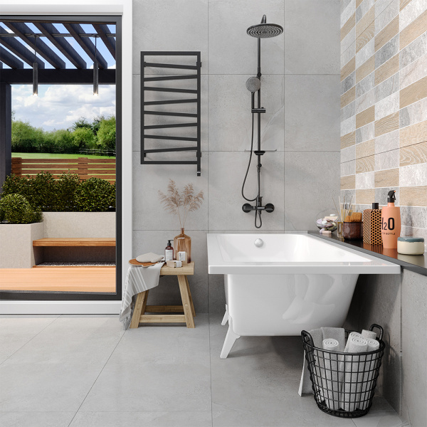 Ванна из искусственного камня Aqua de Marco Malta 170x80 белая с каменными ножками