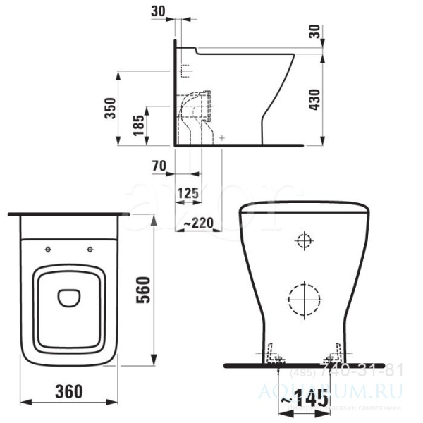 Унитаз приставной Palace Laufen