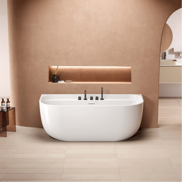 Акриловая ванна AVS Артемида 170x80 белая с сливом-переливом и донным клапаном